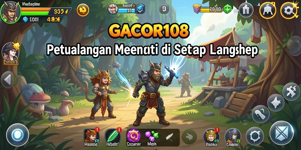 Antarmuka permainan Petualangan GACOR108 yang menarik dan interaktif.