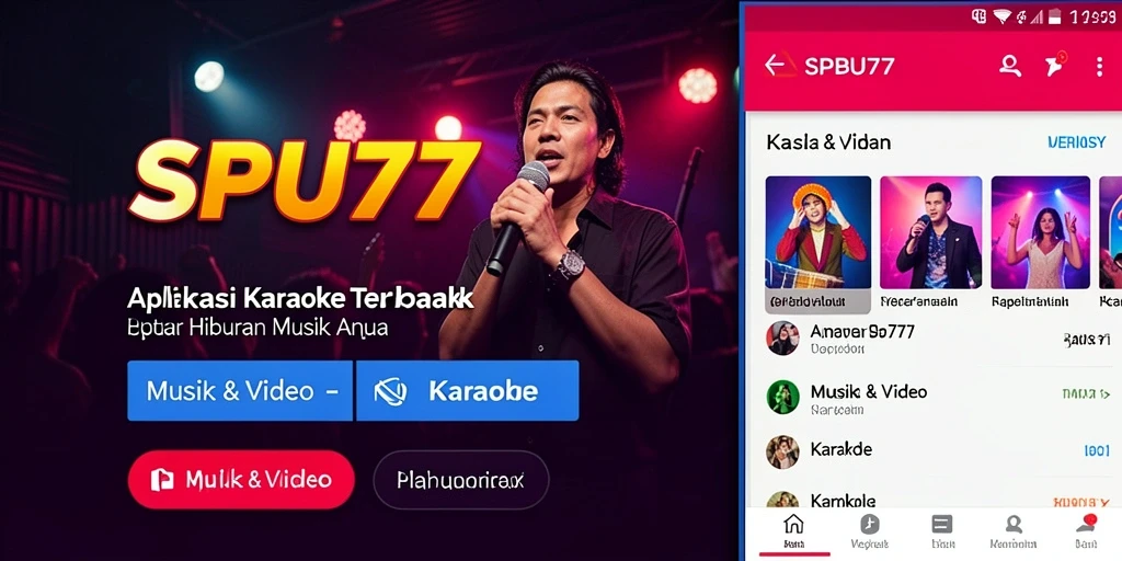 Tampilan antarmuka SPBU77 yang menarik dan mudah digunakan untuk karaoke.