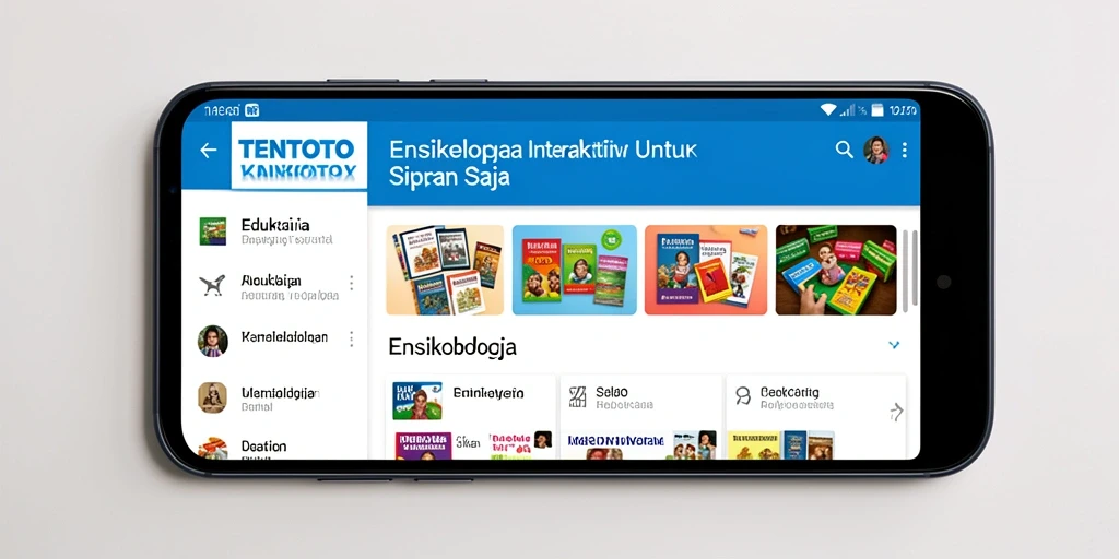 Tampilan antarmuka aplikasi TENTOTO menampilkan beragam informasi edukatif yang menarik.
